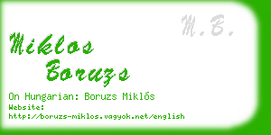 miklos boruzs business card